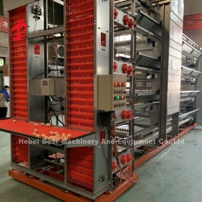 Peralatan Kandang Ayam Otomatis H Frame 4 Tier Raising Lapisan Kandang Untuk 50.000 Farm Doris Shi