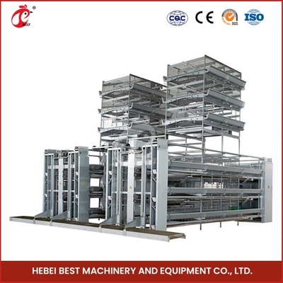 Bird Friendly Galvanized Steel Cage System Untuk Layer Farming Rose