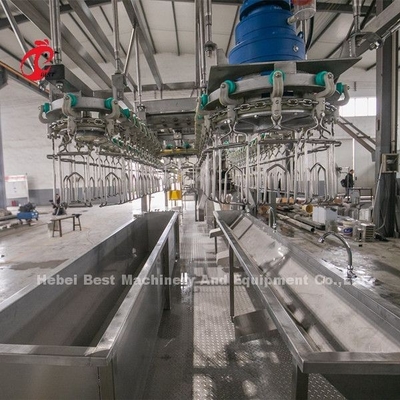 Sistem Pemrosesan Ayam ayam pedaging 220V 4kw, Peralatan Pembantaian Ayam Ss 304 Doris