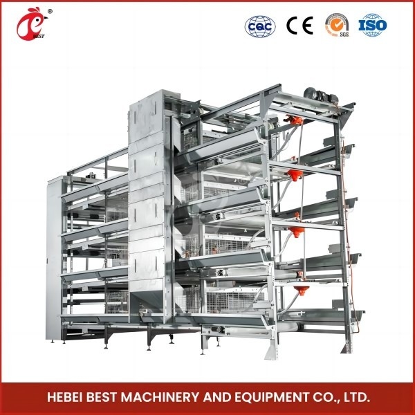 Otomatis 4 Tiers H Tipe Broiler Chicken Cage Untuk Peternakan Ayam Ada